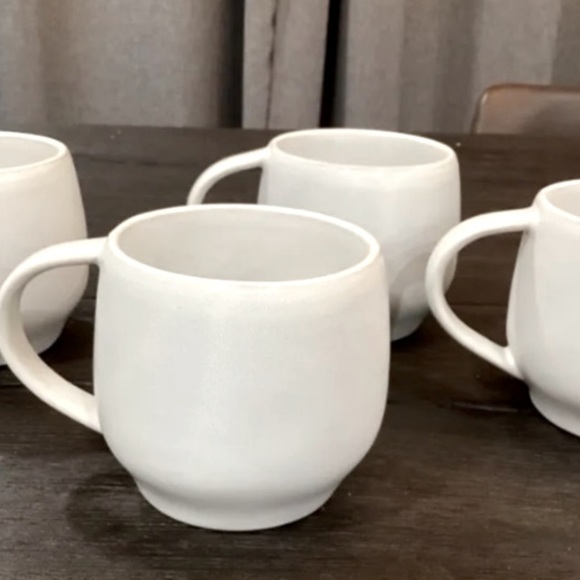 Pottery Barn Ghost Boo Mug Cup Modern Matte Stoneware Minimalist Gus Coffee Set - Picture 13 of 16